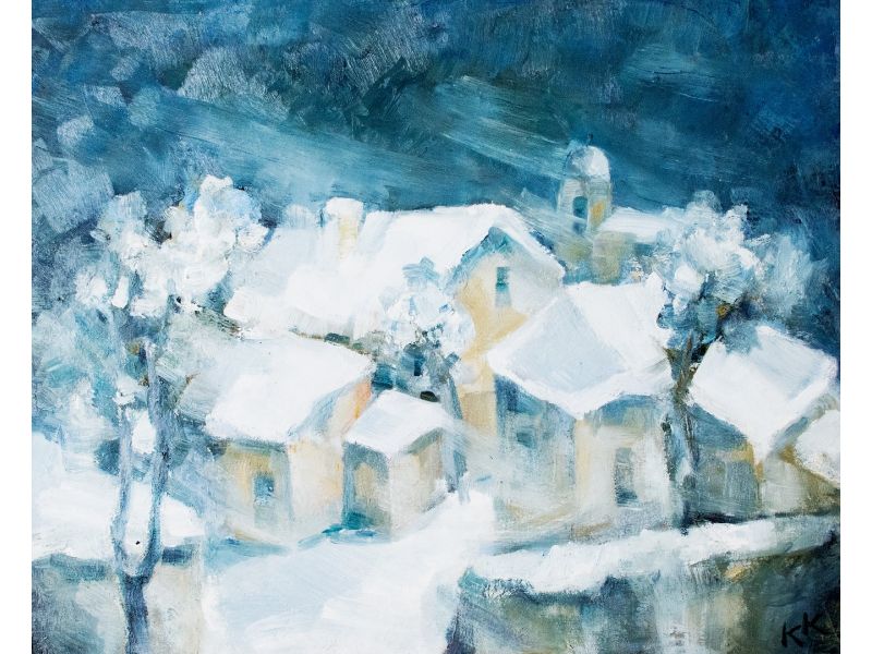 Пейзаж-64x52 cm - Кънчо Кънчев